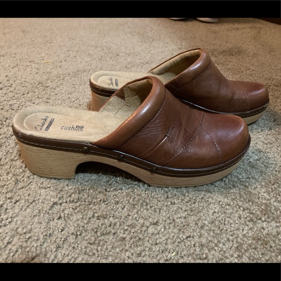 clarks leather clogs womens shoes